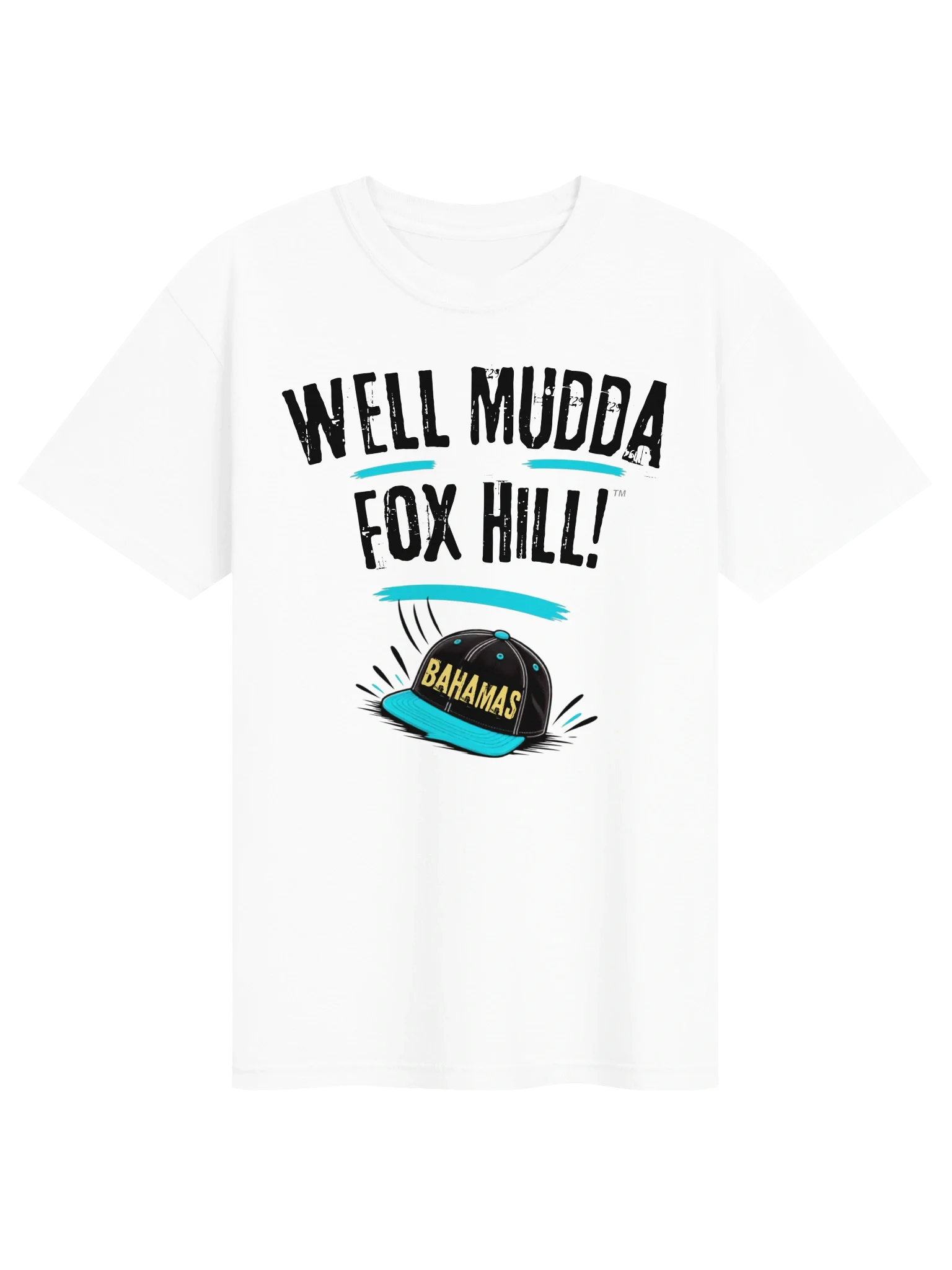 Well Mudda Fox Hill!™ "The Bahamas Cap Tee" (White)