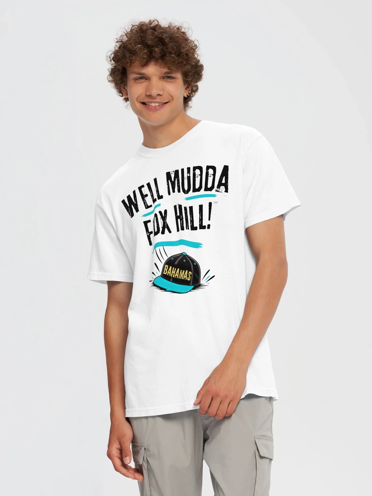 Well Mudda Fox Hill!™ "The Bahamas Cap Tee" (White)