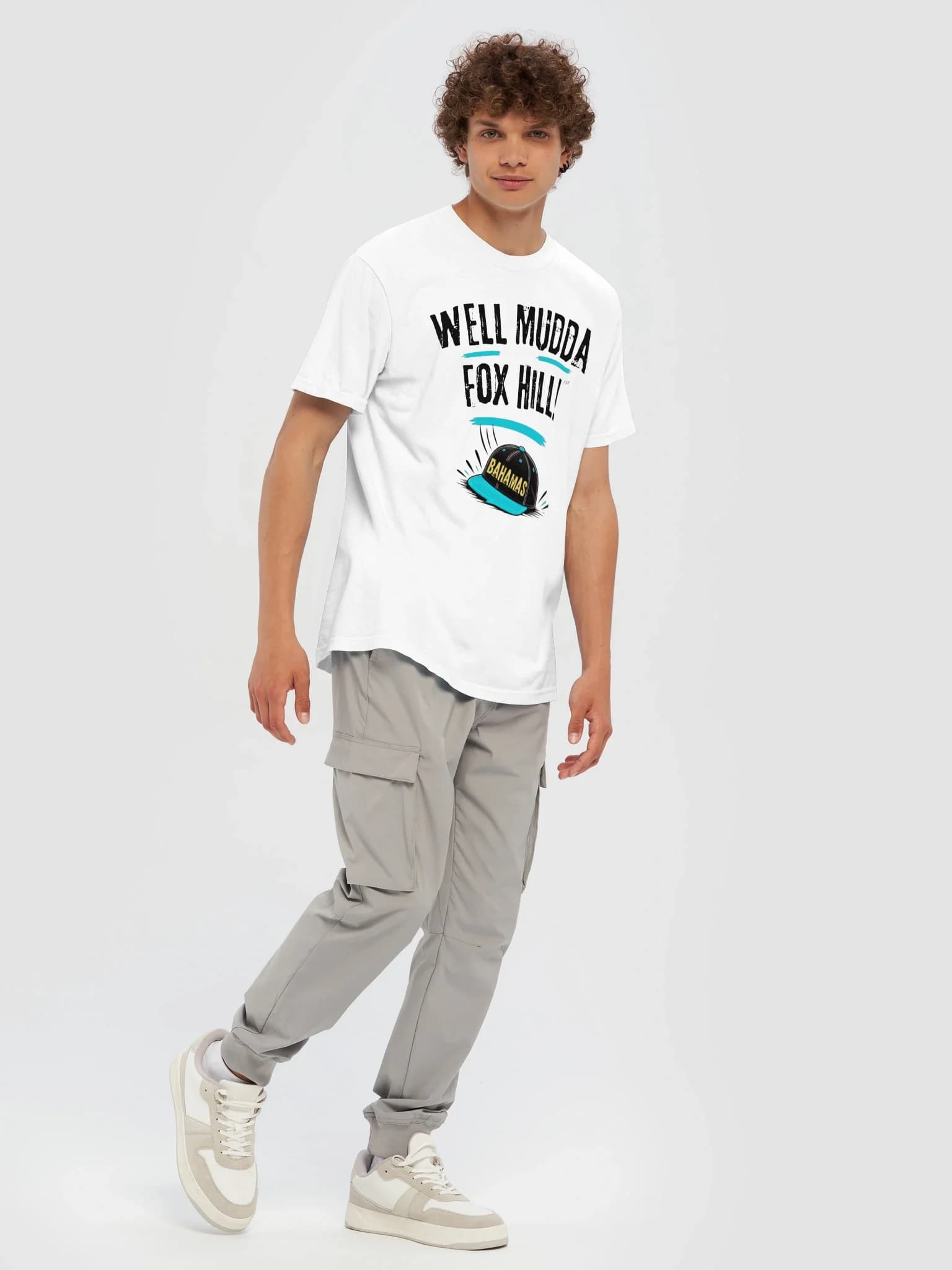 Well Mudda Fox Hill!™ "The Bahamas Cap Tee" (White)